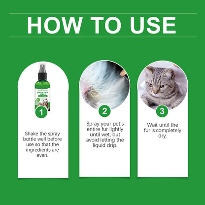 ⏳LIMITED-TIME OFFER: Buy 2 Get 1 FREE!🐾✨Plant-Based Flea & Tick Spray🌿Gentle Protection for Dogs & Cats🐶🐱 — Devareon®