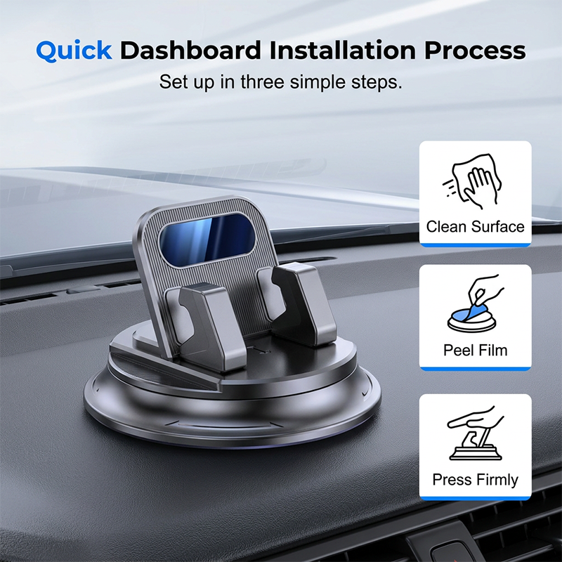 Devareon® 🚗 40% OFF NOW!📱 Rotating Dashboard Car Phone Holder – 360° Adjustable & Anti-Slip – Hands-Free Phone Mount 🛡️