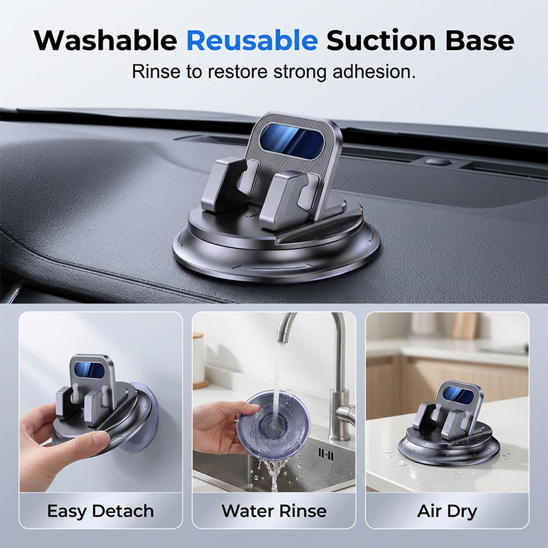 Devareon® 🚗 40% OFF NOW!📱 Rotating Dashboard Car Phone Holder – 360° Adjustable & Anti-Slip – Hands-Free Phone Mount 🛡️
