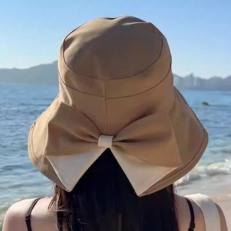Devareon® Women's Bowknot Wide Brim Sun Protective Hat