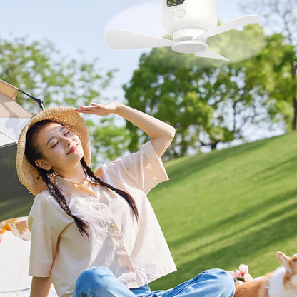 Devareon®⏳🔥LIMITED-TIME 50% OFF! 🌬️ Rechargeable Ceiling Fan with LED Light – Cool & Bright Anywhere ✨