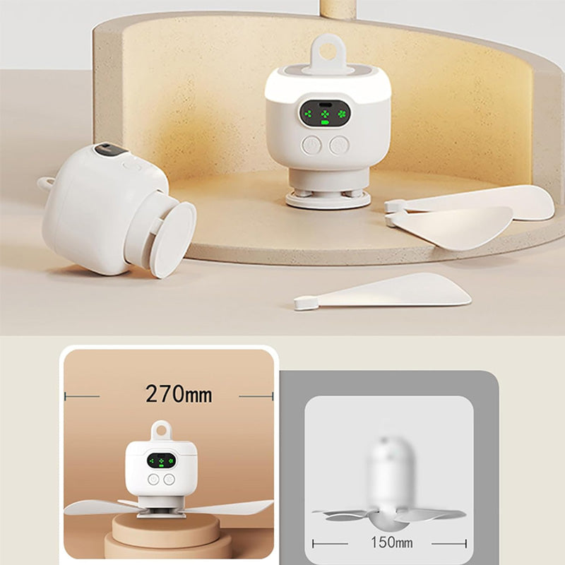 Devareon®⏳🔥LIMITED-TIME 50% OFF! 🌬️ Rechargeable Ceiling Fan with LED Light – Cool & Bright Anywhere ✨