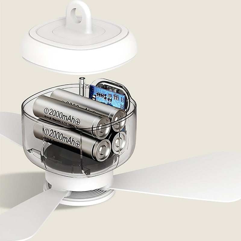 Devareon®⏳🔥LIMITED-TIME 50% OFF! 🌬️ Rechargeable Ceiling Fan with LED Light – Cool & Bright Anywhere ✨