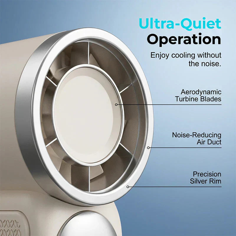 Devareon®🥳2026 HOT SALE🥳50K+ SOLD!❄️  Turbo Handheld Fan – 16900 RPM, 6 speeds, LED display. 3000mAh battery, 10.7hrs cooling. Pocket‑sized power!