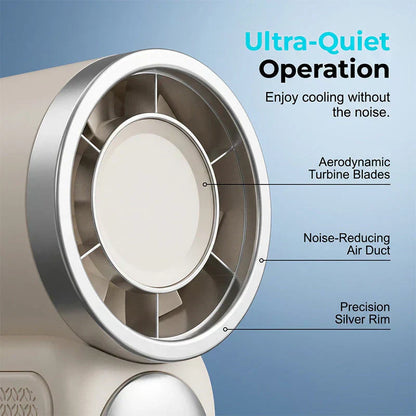 Devareon®🥳2026 HOT SALE🥳50K+ SOLD!❄️  Turbo Handheld Fan – 16900 RPM, 6 speeds, LED display. 3000mAh battery, 10.7hrs cooling. Pocket‑sized power!