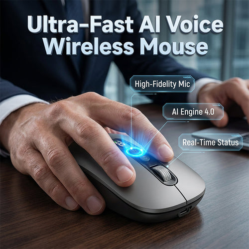 Devareon® 🖱️ LIMITED-TIME 50% OFF! 💥 AI Smart Voice Wireless Mouse – 1600 Words/Min, Translation Hub, Ergonomic ✨