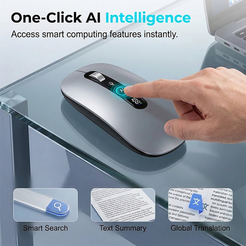 Devareon® 🖱️ LIMITED-TIME 50% OFF! 💥 AI Smart Voice Wireless Mouse – 1600 Words/Min, Translation Hub, Ergonomic ✨