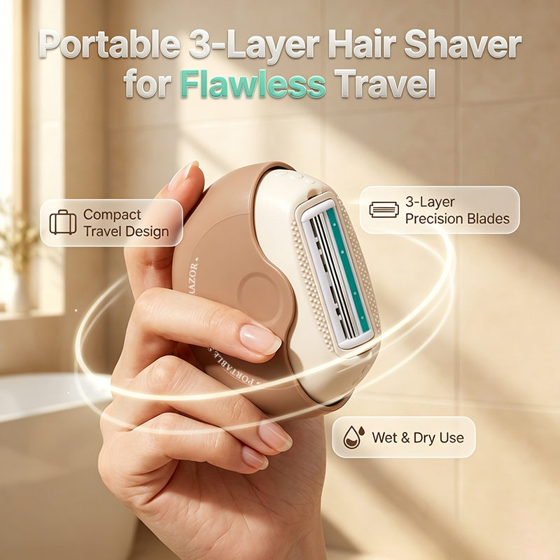 Devareon® 🥳Portable 3-Layer Hair Shaver with Rotating Cover