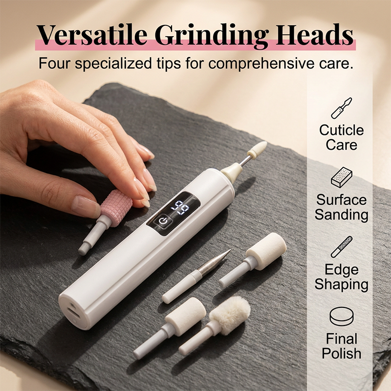 🥳2026 HOT SALE💅50% OFF! Professional Electric Nail Polisher – Smooths thick nails, Multiple heads for shaping & buffing---Devareon®