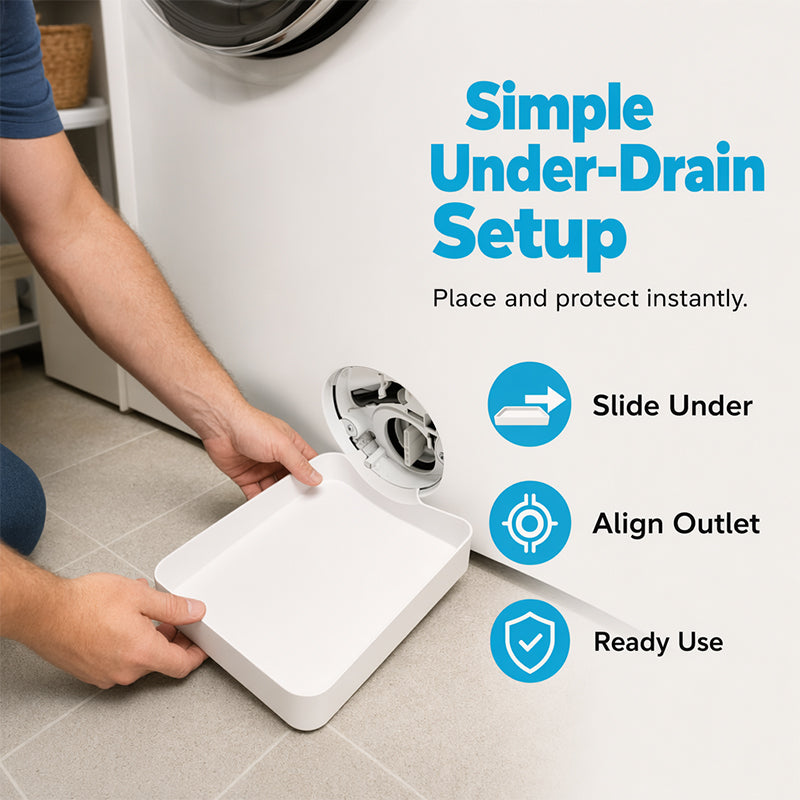 ⏰Save 50% Today Only💧Universal Front-Load Washing Machine Drain Pan🛡️— Stop Washer Leaks🚫💦& Protect Your Floors Effortlessly✨🏠 — Devareon®