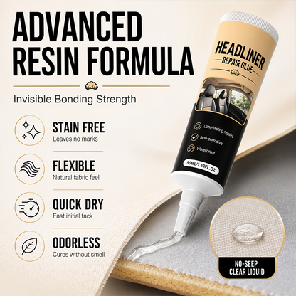 🎉49K+ Sold 🚗 Sagging Car Headliner Repair Glue ✨ Strong Waterproof Adhesive for Quick DIY Interior Restoration — Devareon®