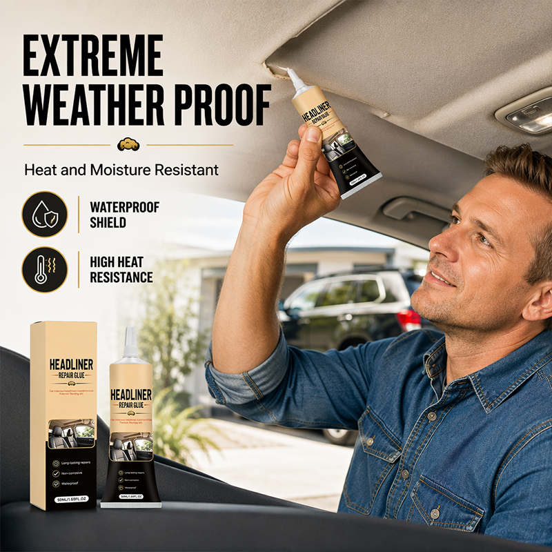 🎉49K+ Sold 🚗 Sagging Car Headliner Repair Glue ✨ Strong Waterproof Adhesive for Quick DIY Interior Restoration — Devareon®