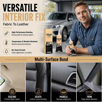 🎉49K+ Sold 🚗 Sagging Car Headliner Repair Glue ✨ Strong Waterproof Adhesive for Quick DIY Interior Restoration — Devareon®