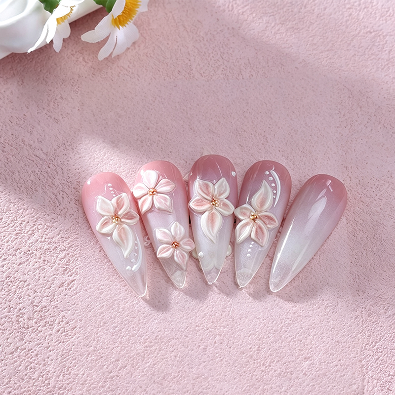 🎉 LIMITED TIME 40% OFF! 💅 5D Floral Nail Stickers – Raised Lily & Daisy Details, Spring Palette & Easy Peel-and-Apply ✨— Devareon®