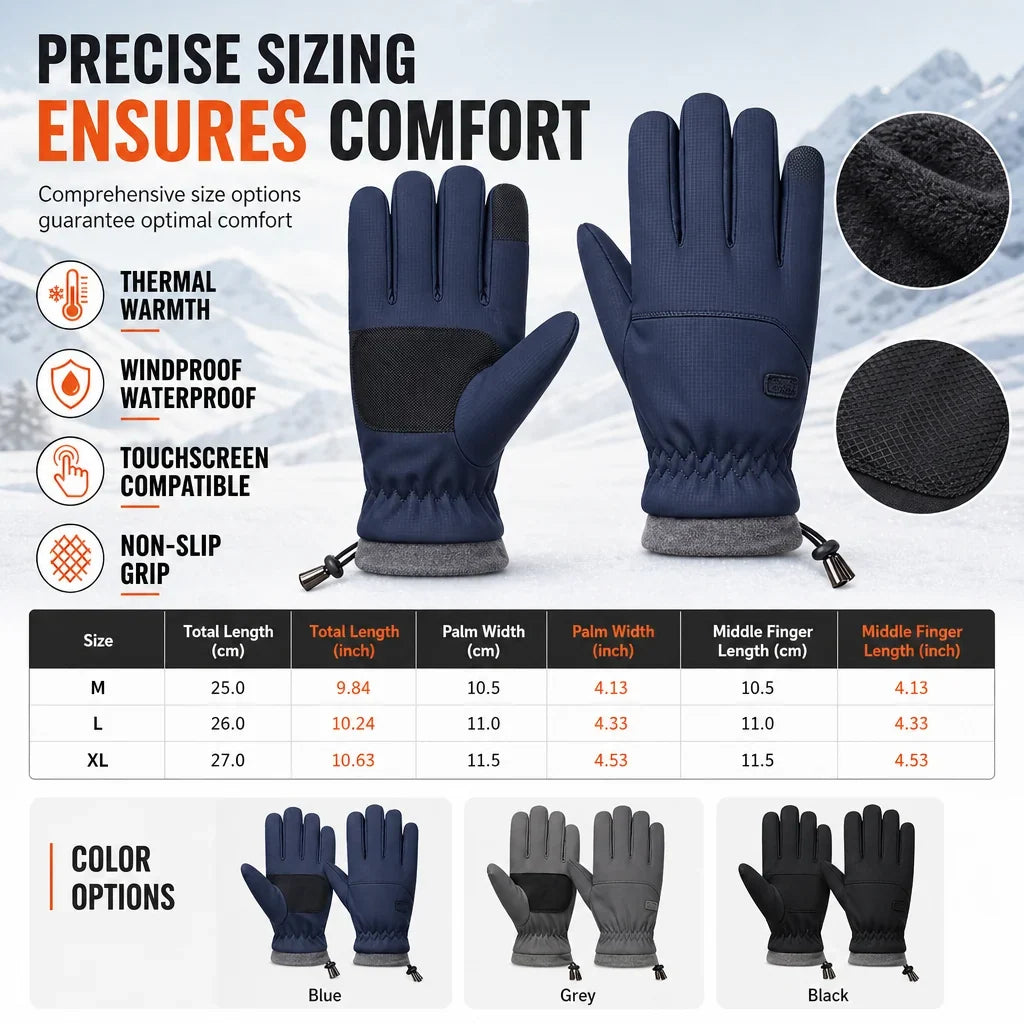 🧤 2026 New Arrivals | Thermal Winter Gloves for Men & Women – Windproof, Touchscreen & Non-Slip Grip for Cycling and Outdoor Activities | Devareon®