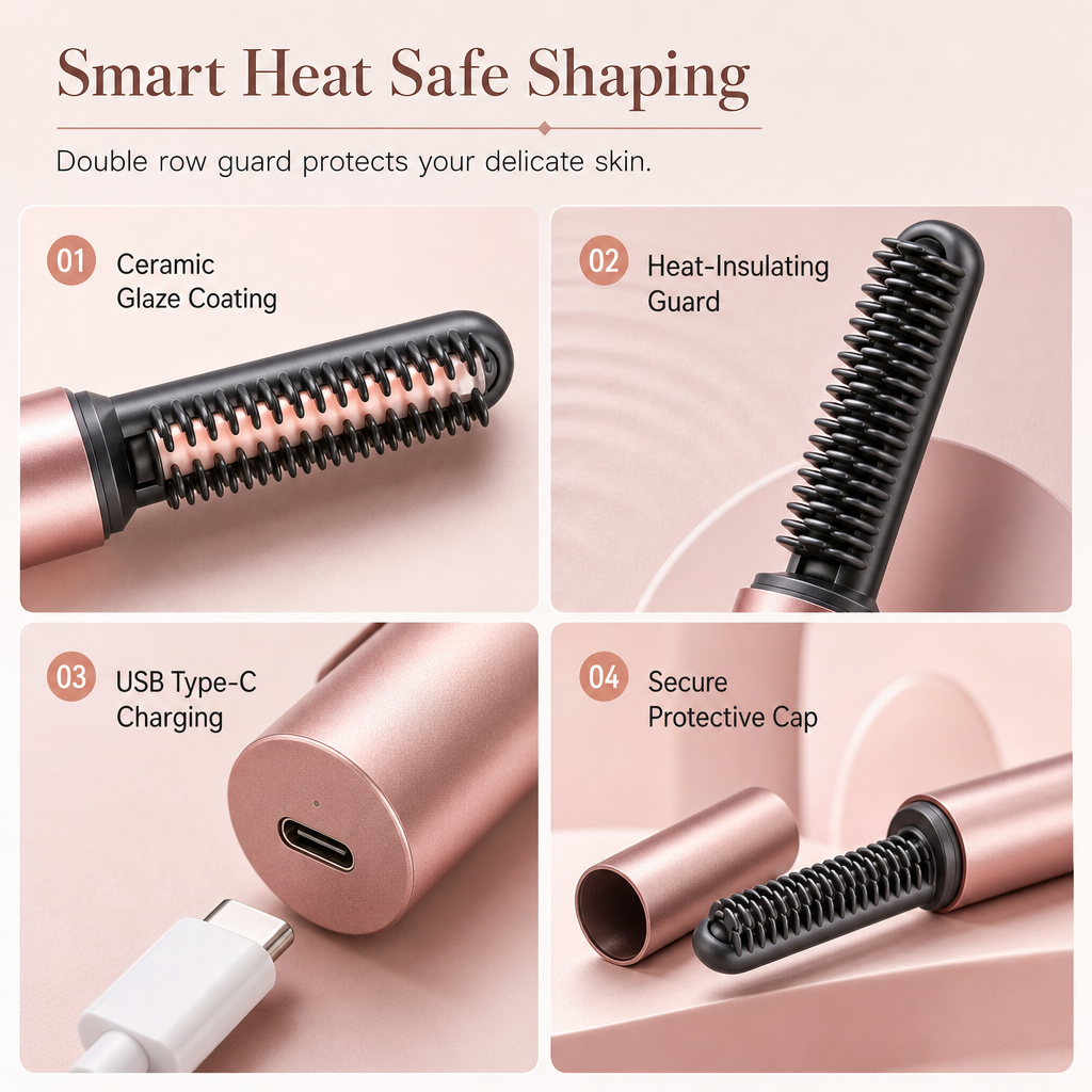 ✨Mini Cordless Heated Styling Comb | Devareon®